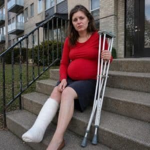 MY HUSBAND LEFT ME SITTING AT THE BOTTOM OF THE STAIRS FOR TWO HOURS WITH A BROKEN LEG AND A BABY ON THE WAY — THEN HIS GRANDFATHER MOVED IN, CHANGED THE LOCKS, AND WAITED AT THE DOOR WHEN ALBERT CAME HOME